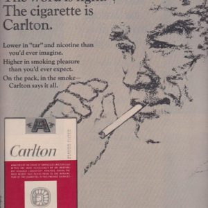 Carlton Cigarettes Ad November 1964