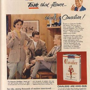 Cavalier Cigarettes Ad 1954