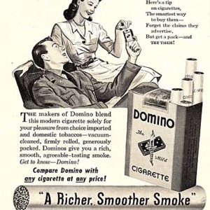 Domino Cigarettes Ad 1942