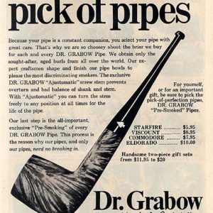 Dr. Grabow Pipes Ad 1969