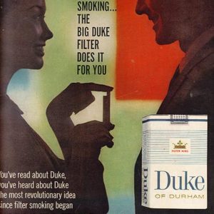 Duke of Durham Cigarettes Ad 1960
