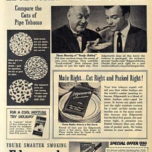 Edgeworth Pipe Tobacco Ad 1955