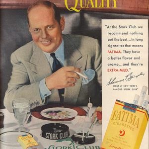 Fatima Cigarettes Ad April 1951