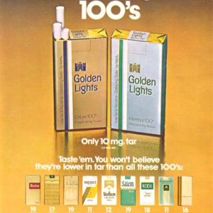 Golden Lights Cigarettes Ad 1979