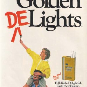 Golden Lights Cigarettes Ad 1982