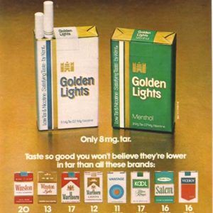 Golden Lights Cigarettes Ad March 1979