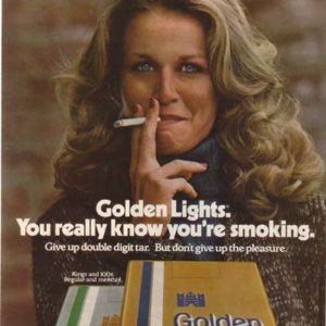 Golden Lights Cigarettes Ad September 1980