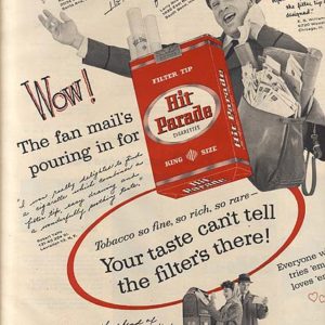 Hit Parade Cigarettes Ad 1957