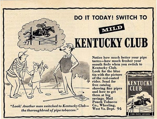 Kentucky Club Pipe Tobacco Ad 1952