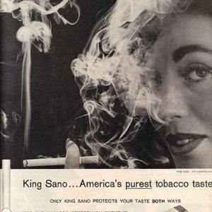 King Sano Cigarettes Ad 1961