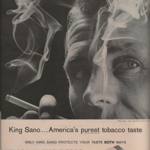 King Sano Cigarettes Ad March 1962