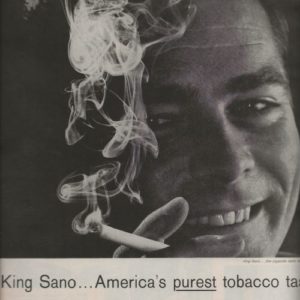 King Sano Cigarettes Ad October 1962