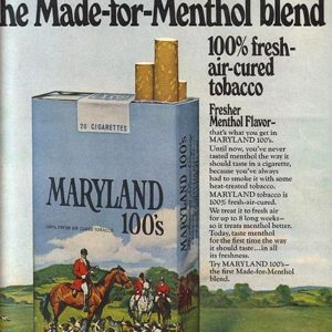 Maryland 100's Cigarettes Ad 1970