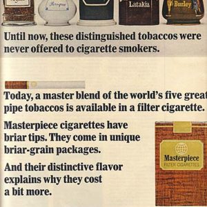 Masterpiece Cigarettes Ad 1965