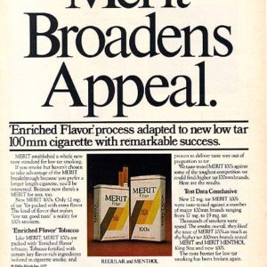 Merit Cigarettes Ad 1977