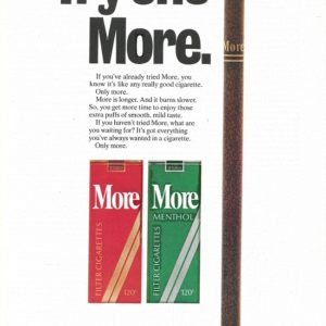 More Cigarettes Ad 1977