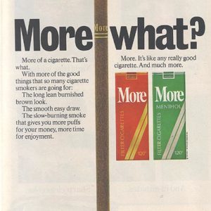 More Cigarettes Ad November 1977