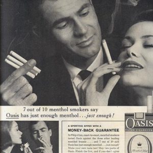 Oasis Cigarettes Ad 1960