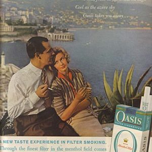 Oasis Cigarettes Ad February 1959