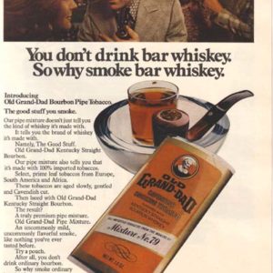 Old Grand-Dad Pipe Tobacco Ad 1973