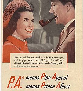 Prince Albert Pipe Tobacco Ad 1948