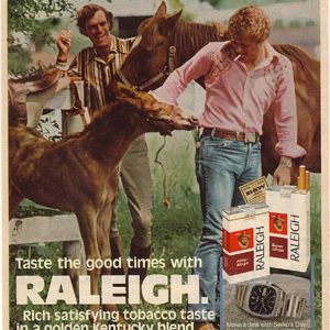 Raleigh Cigarettes Ad 1975