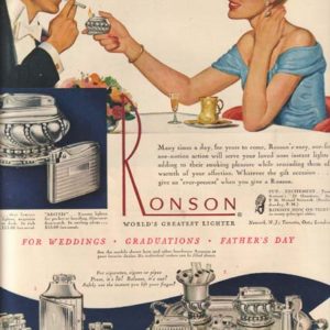 Ronson Lighter Ad 1948