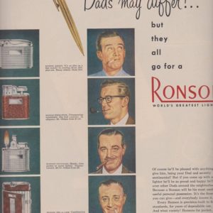 Ronson Lighter Ad 1950