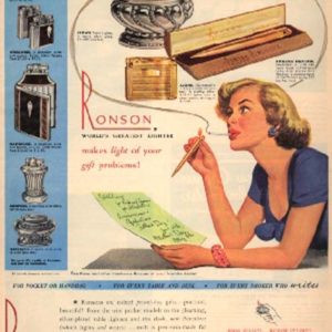 Ronson Lighter Ad May 1949