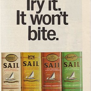 Sail Pipe Tobacco Ad 1968