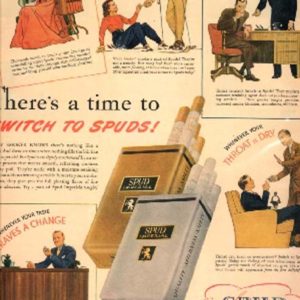 Spud Cigarettes Ad 1943