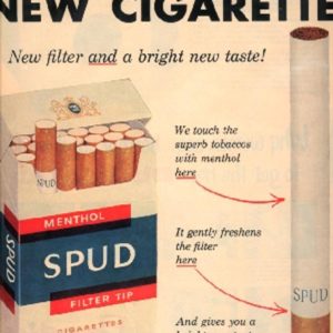 Spud Cigarettes Ad 1957