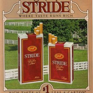 Stride Cigarettes Ad 1985