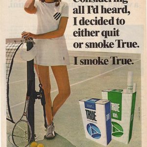 True Cigarettes Ad 1975