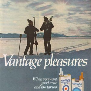 Vantage Cigarettes Ad 1982