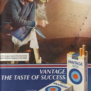 Vantage Cigarettes Ad 1984