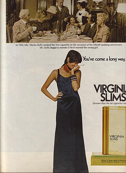 Virginia Slims Cigarettes Ad 1972 – Vintage Ads and Stuff