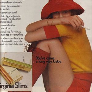 Virginia Slims Cigarettes Ad August 1971