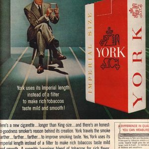 York Cigarettes Ad 1962