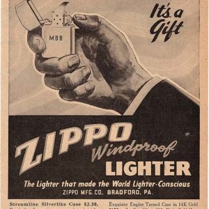 Zippo Lighter Ad 1947