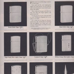 Zippo Lighter Ad December 1960