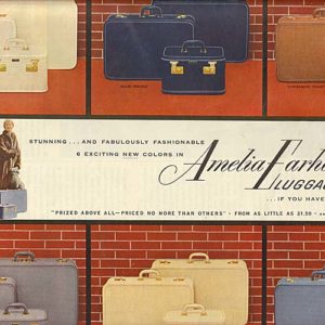 Amelia Earhart Luggage Ad 1954