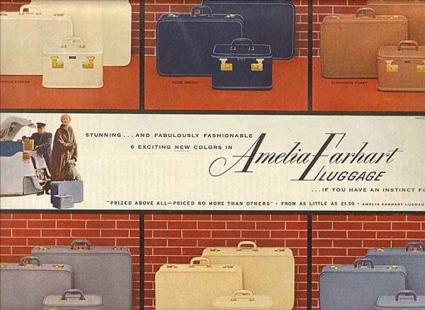 Amelia Earhart Luggage Ad 1954