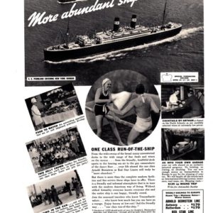 Arnold Bernstein and Red Star Lines Ad 1937
