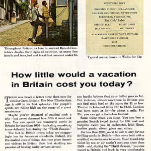 Britain Travel Ad 1954