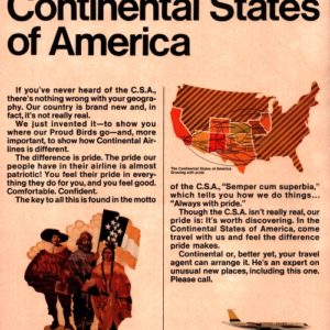 Continental Airlines Ad 1967