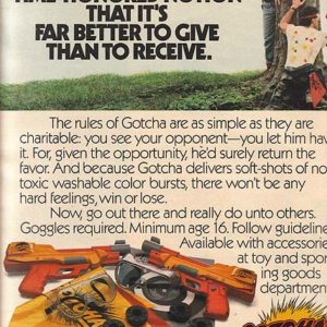 Gotcha Paint Ball Set Ad 1987