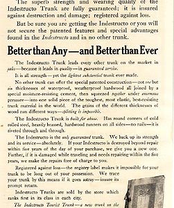 Indestructo Luggage Ad 1910