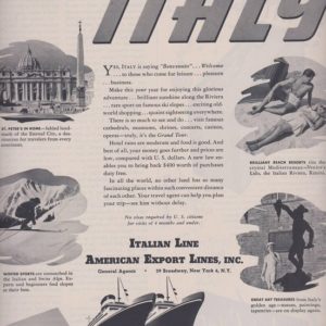 Italian Line of the American Export Lines Inc Ad 1949