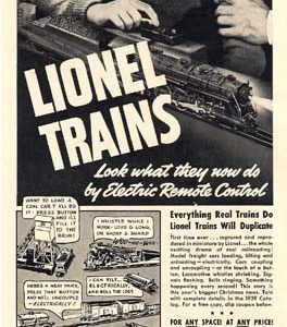 Lionel Toys Ad 1939